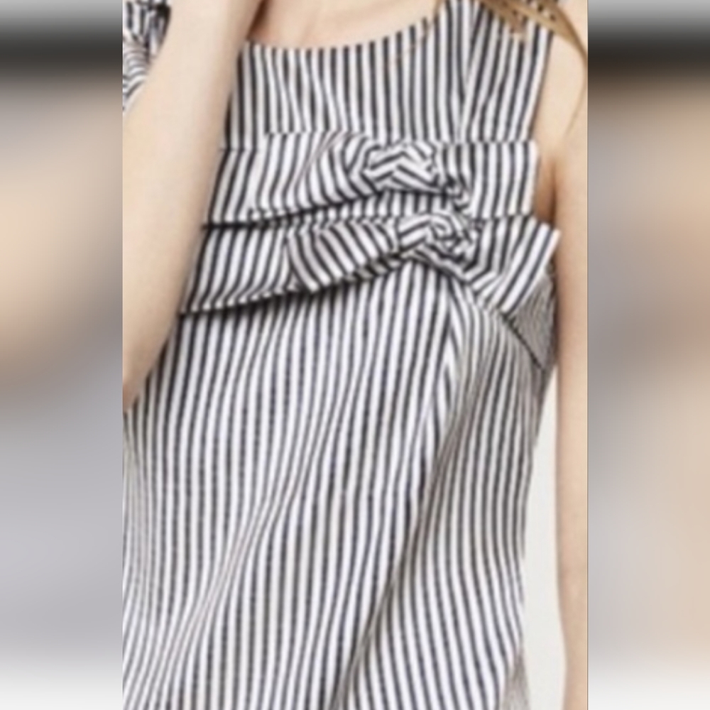 Banana Republic Striped Double Bow Sleeveless 0Shift Dress Size 4P - Picture 2 of 10